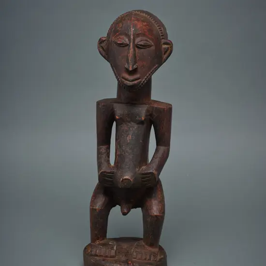 Wooden male ancestor (singiti) figure - Hemba, Congo,